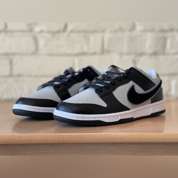 Nike Dunk Low Retro Chenille Swoosh Black Grey Fog Wolf DQ7683-001 Men Sizes main image 4